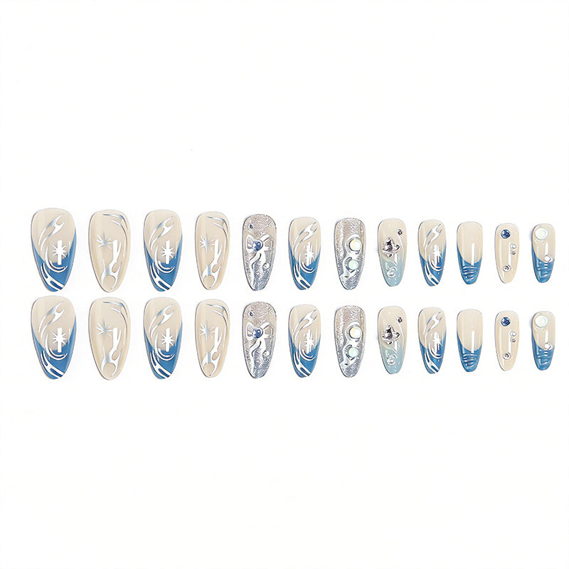 Artful 3D Nail Tips with Delicate Design Kalsten