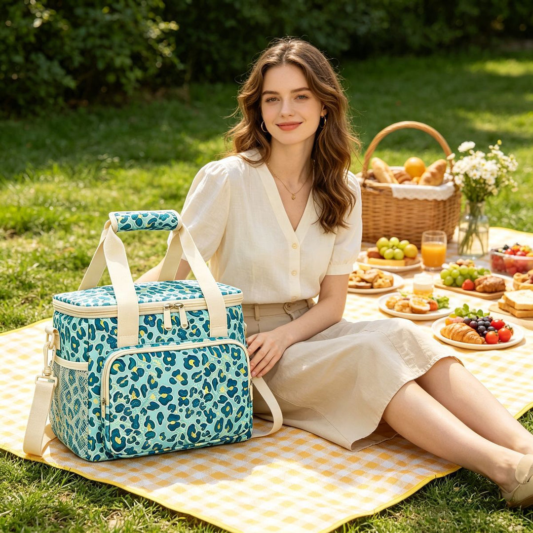 Insulated Leopard Print Lunch Cooler
