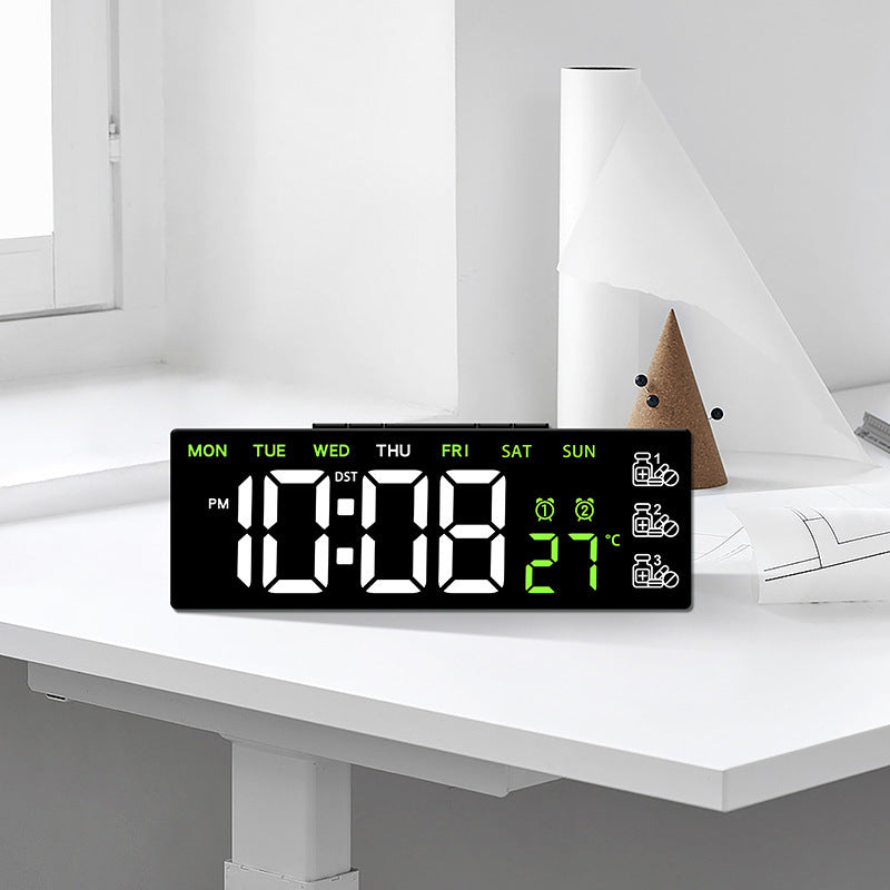 Digital LED desk clock with temperature and day of the week display Kalsten
