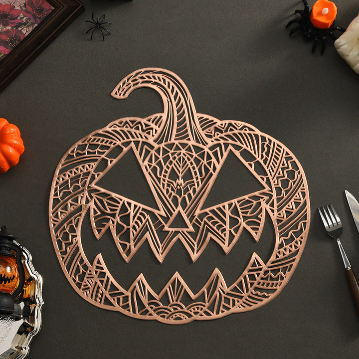 Filigree pumpkin table decorations made of heat-resistant plastic for Halloween table decor