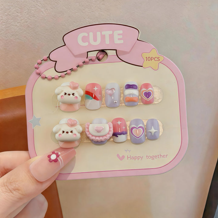 Colorful Nail Art Artificial Nails with Summery Designs Kalsten
