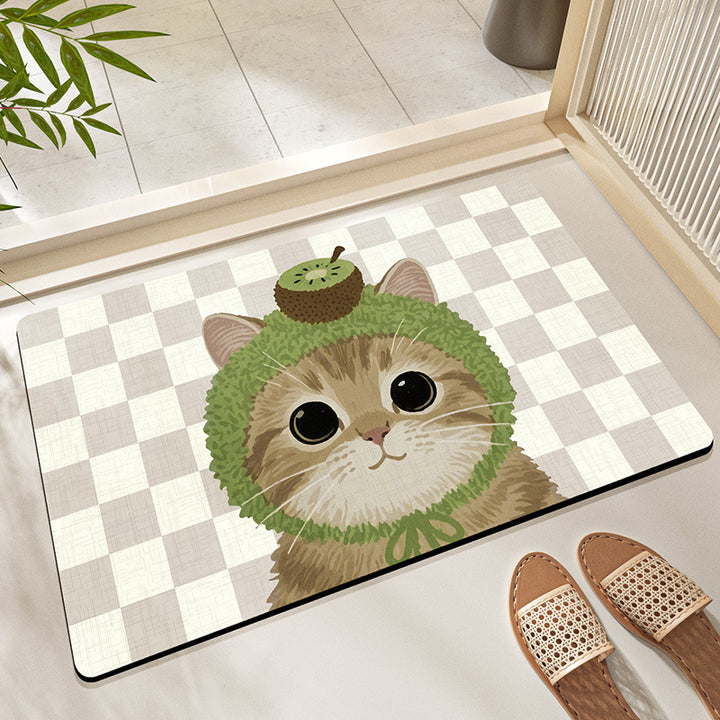 Cute Cat Print Bath Mat Kalsten