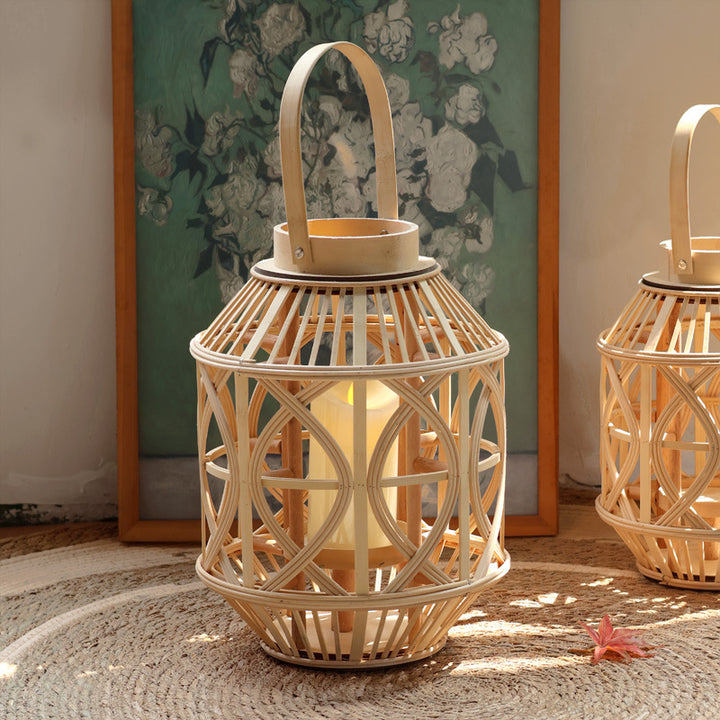 Handcrafted lantern made of rattan Kalsten