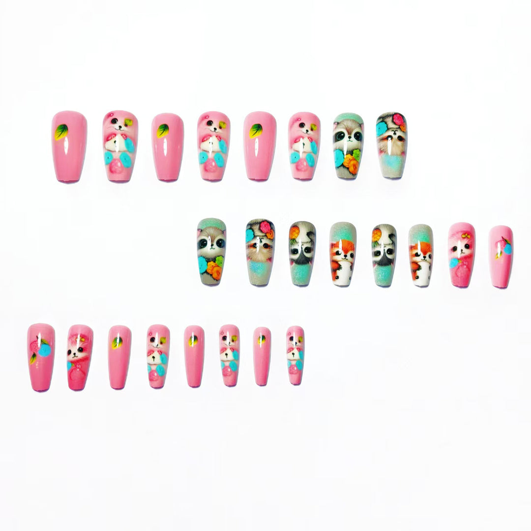 Creative Art Nails with Playful Animal Motifs Kalsten