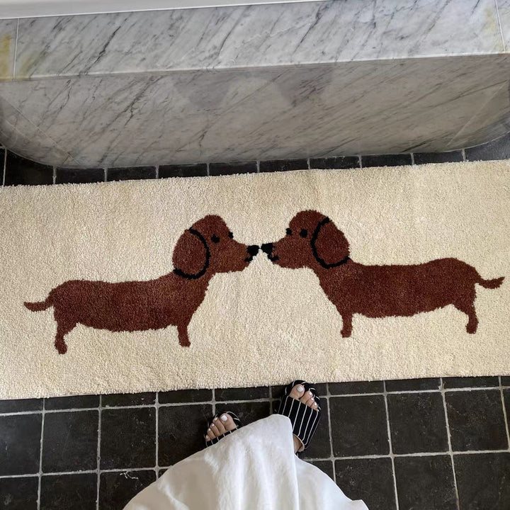Adorable Dog-Themed Bath Mat Kalsten