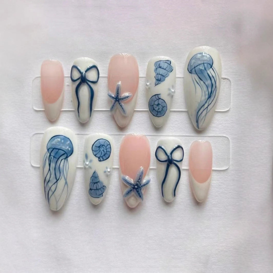 Artistic Jellyfish-Themed Press-On Nails Kalsten