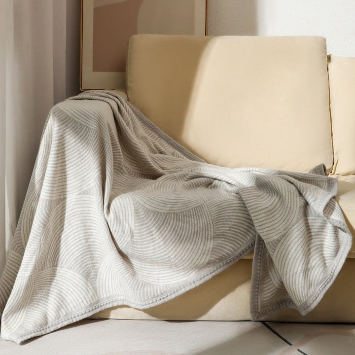 Textured Geometric Throw Blanket