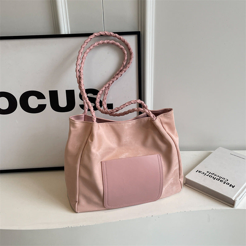 Fashionable Braided Handle Tote Bag Kalsten
