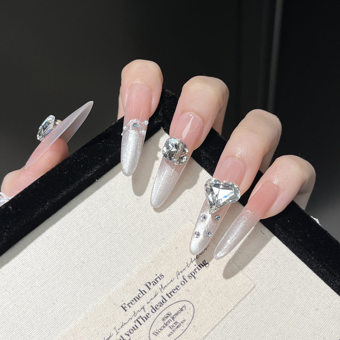 Luxury Crystal-Embellished Press-On Nail Set Kalsten