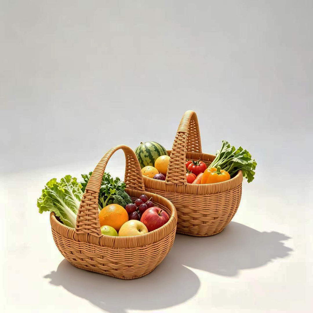 Handcrafted Woven Market Basket Kalsten
