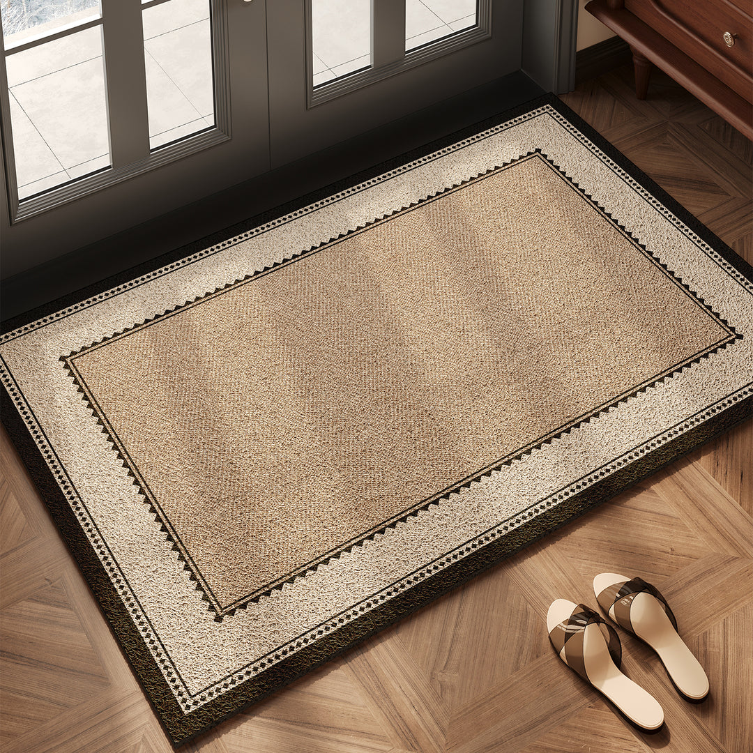 Elegant Herringbone Design Entryway Mat for Home