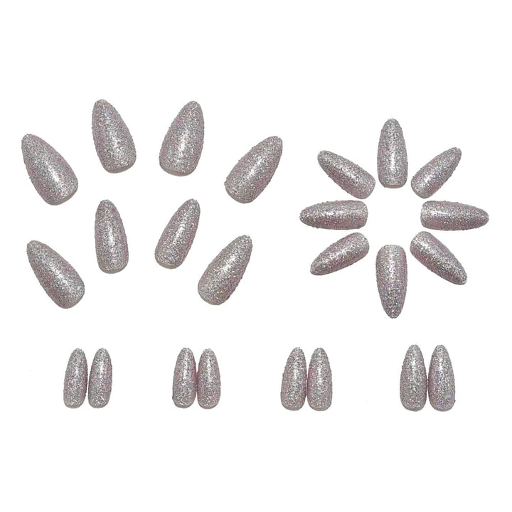 Glamorous artificial nails in elegant crystal design Kalsten