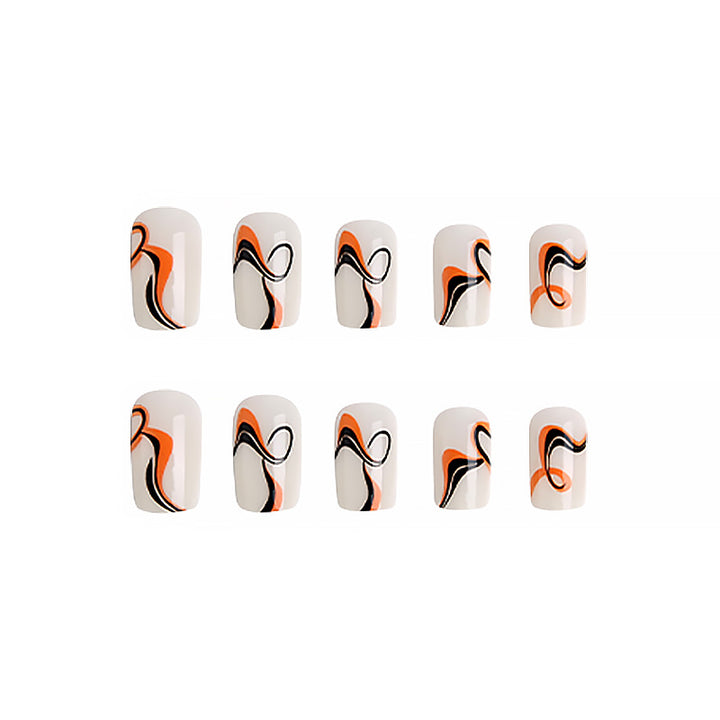 Creative nail tips with intricate marbling effects Kalsten