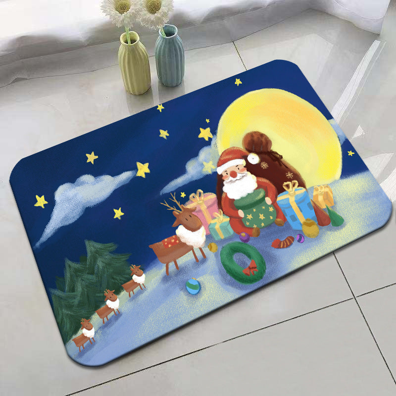 Festive Holiday-Themed Bath Mat Kalsten