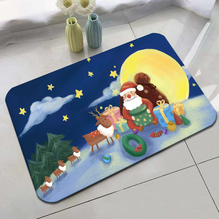 Festive Holiday-Themed Bath Mat Kalsten