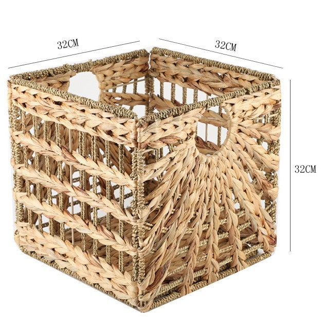 Rustic Decorative Basket Made of Natural Fibers Kalsten