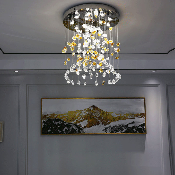 Crystal Cascade Ceiling Chandelier