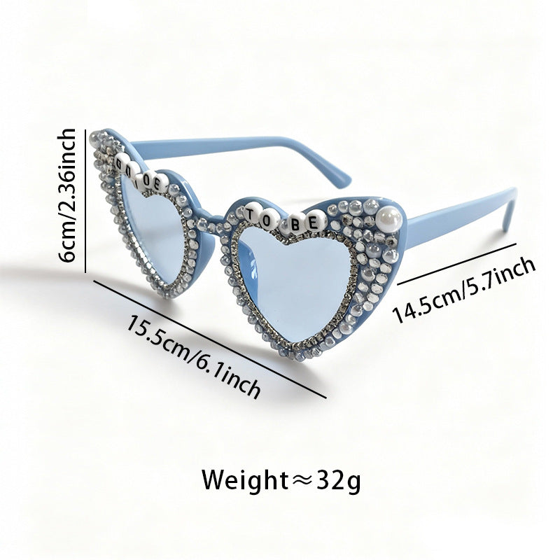 Heart-Shaped Pearl-Embellished Sunglasses Kalsten
