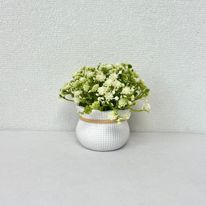 Elegant Artificial Floral Pot Arrangement for Home Decor
