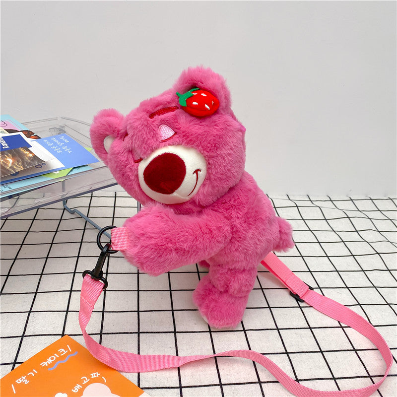 Plush Cartoon Character Shoulder Bag