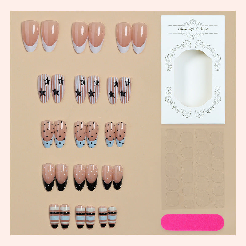 Creative Nail Art Set with Unique Geometric and Colorful Designs Kalsten