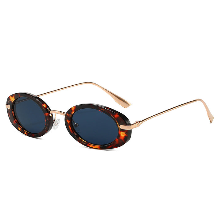 Vintage Oval Sunglasses with Metal Accents Kalsten