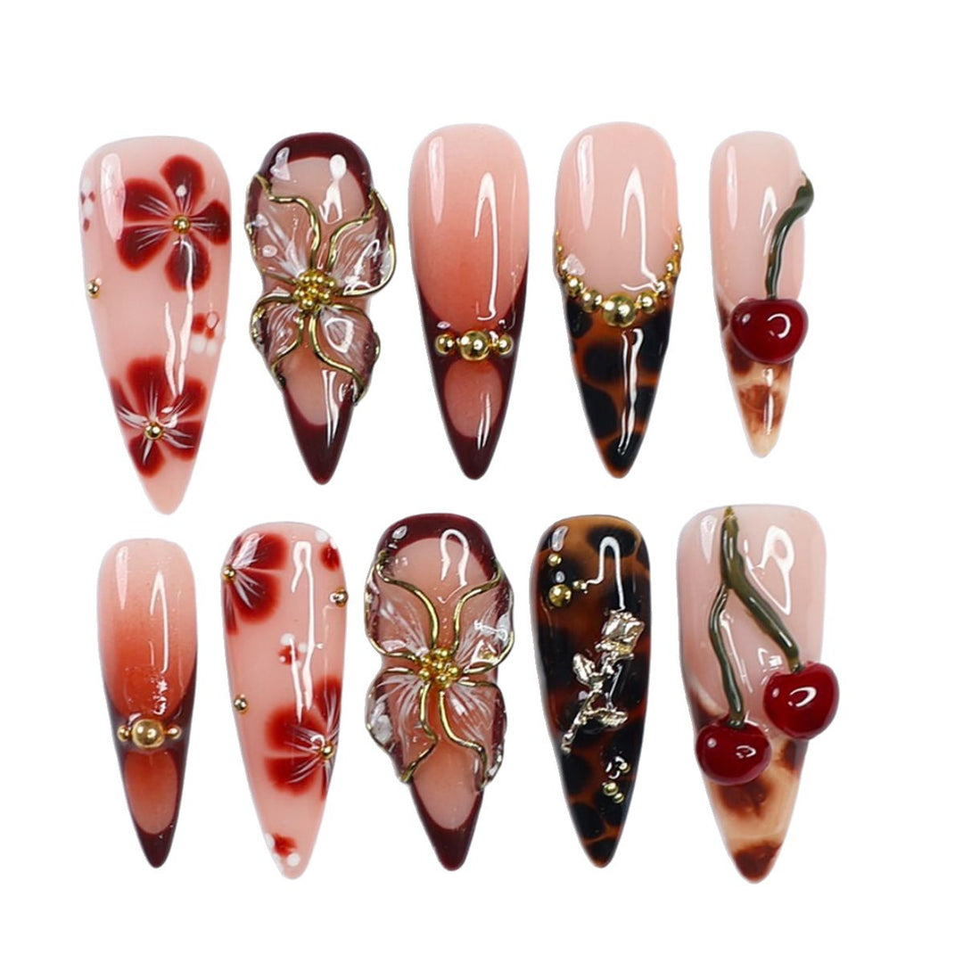 Artistic Decorative Press-On Nail Set Kalsten