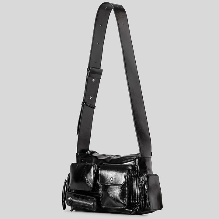 Multi-Pocket Contemporary Shoulder Bag