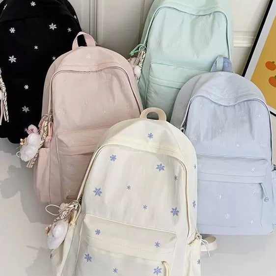 Adorable Soft Fabric Embroidered Backpack