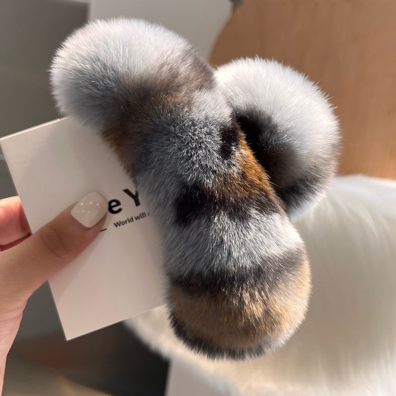 Plush Faux Fur Hair Claw Clip Kalsten
