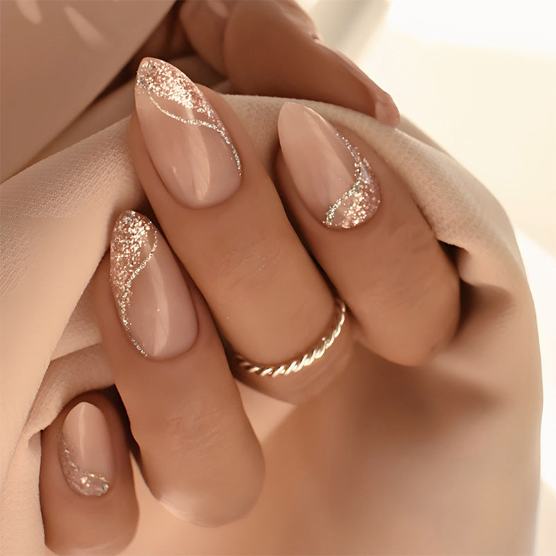 Glittering Elegant Press-On Nail Set Kalsten