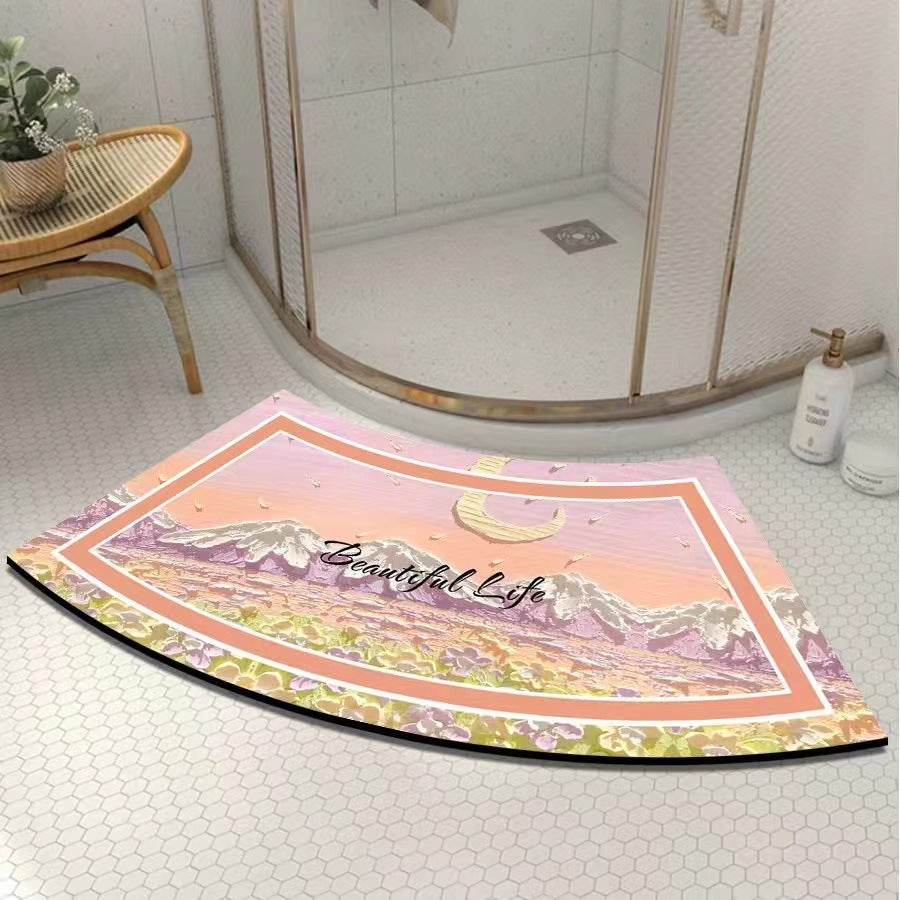Artistic Curved Bath Mat Kalsten