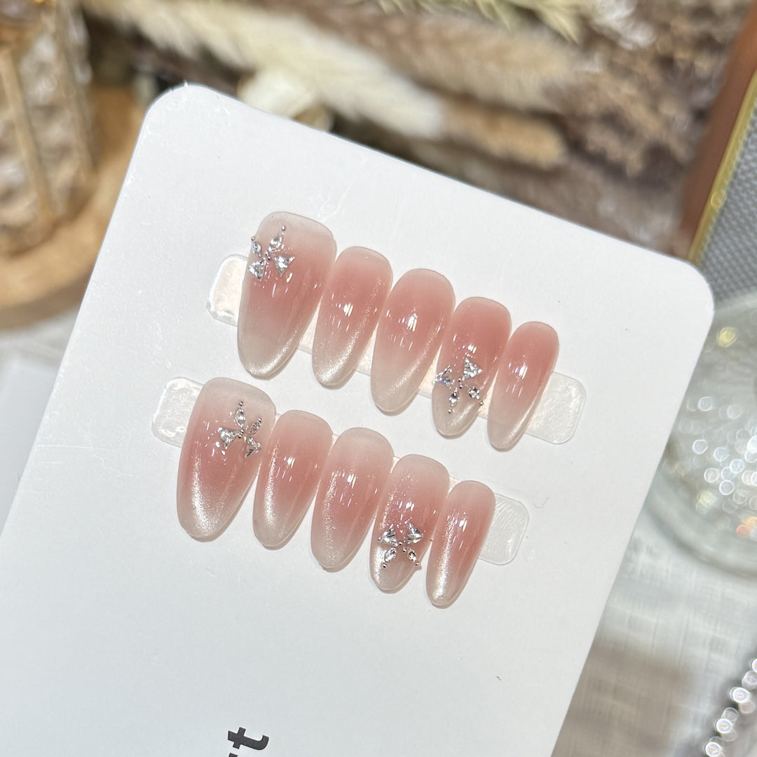 Ombre Glitter Press-On Nail Art Set Kalsten