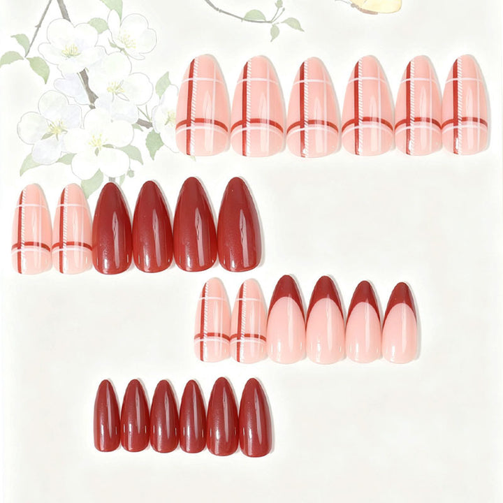 Elegant Glossy Nail Tips Set Kalsten