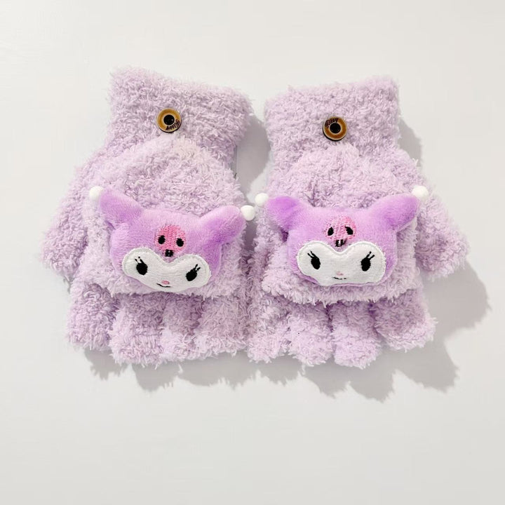 Children's Playful Bear-Themed Fingerless Gloves Kalsten