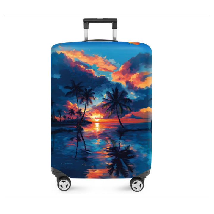 Unisex non-elastic suitcase cover with mandala motif, stretch protective cover for telescopic handle and wheels Kalsten