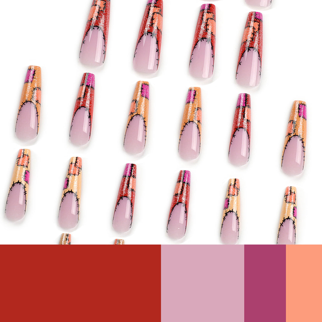 Artful Nail Extensions with Creative Decorative Stitches Kalsten