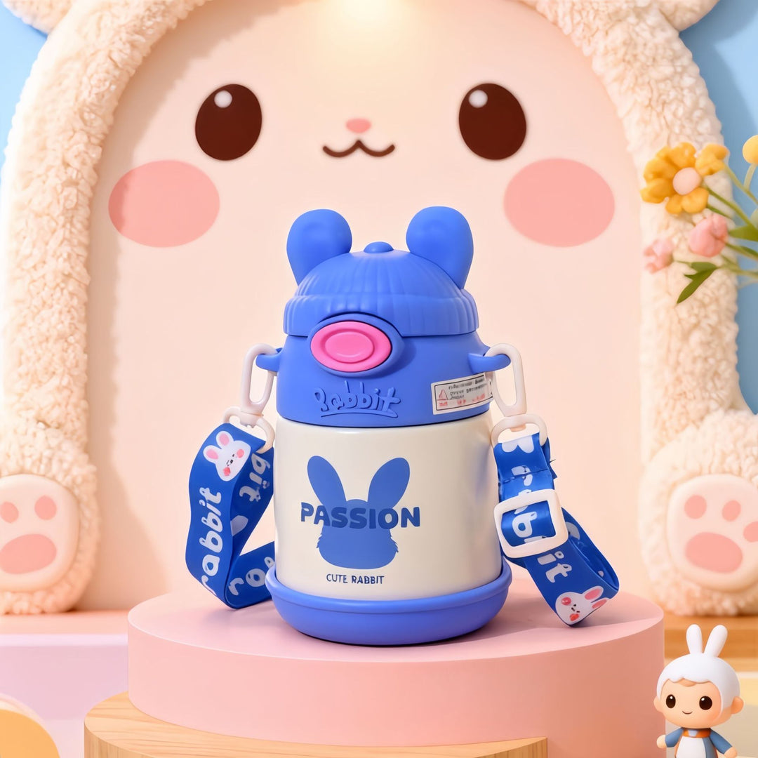 Women's insulated drinking bottle with ergonomic design and playful bunny motif Kalsten