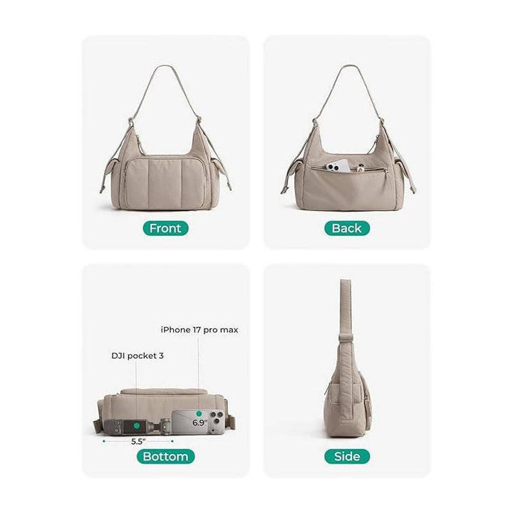Fashionable shoulder bag with multifunctional compartments Kalsten