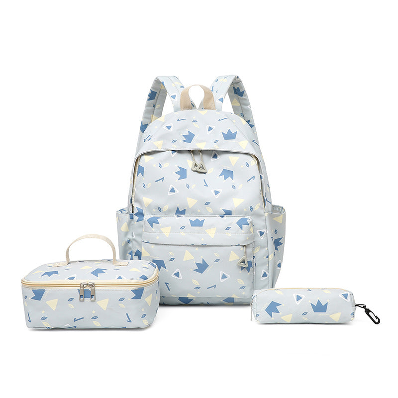 Stylish backpack with separate lunch container and pencil case Kalsten