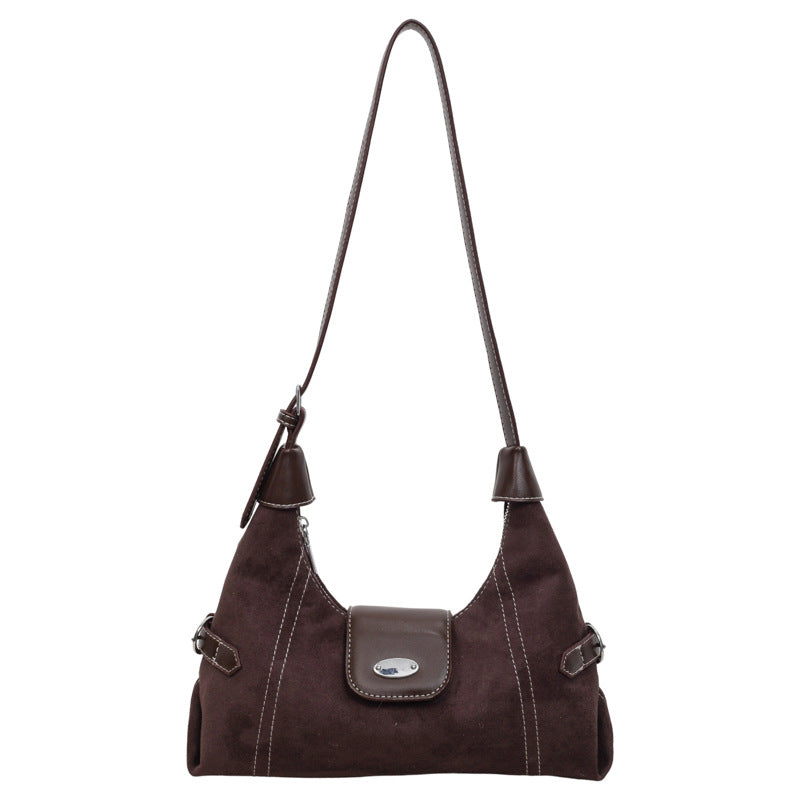 Stylish Suede Shoulder Bag Kalsten