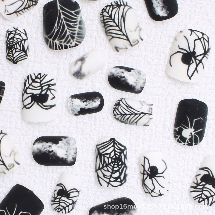 Spooky Spider-Themed Press-On Nails Kalsten