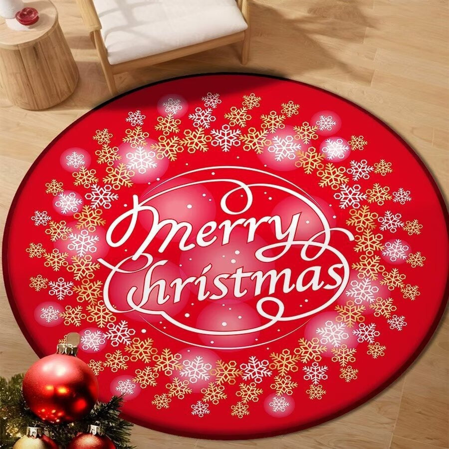 Holiday-Themed Round Floor Mat Kalsten