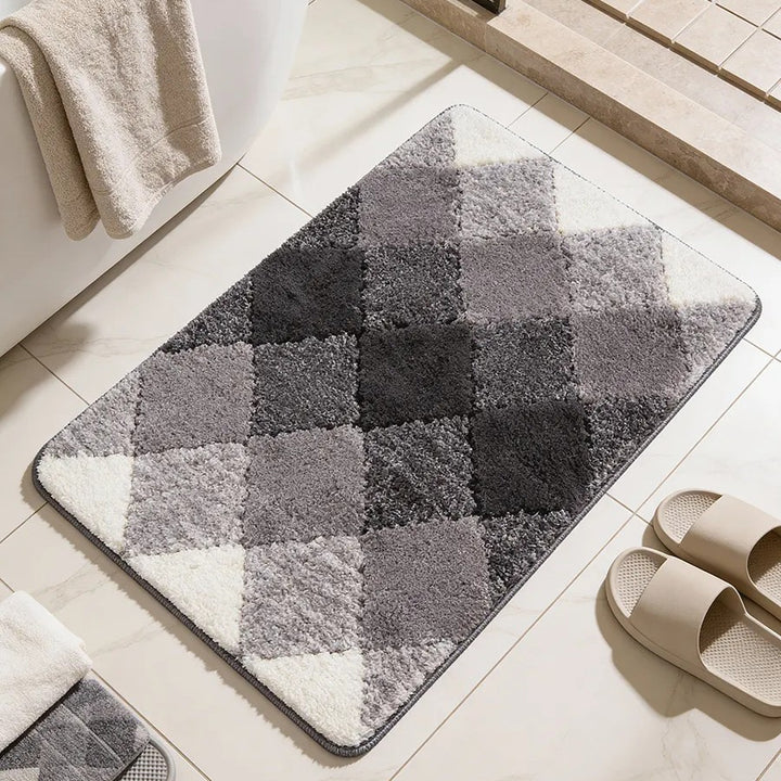 Soft Absorbent Wave Pattern Bath Mat Kalsten