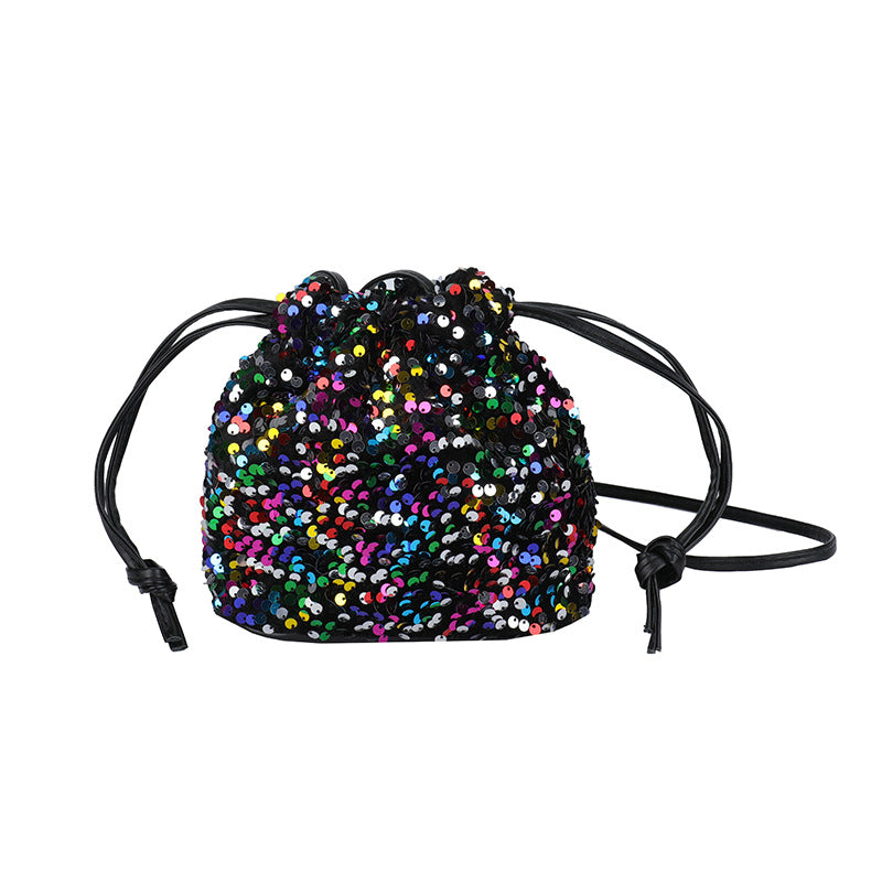 Glittery Sequin Drawstring Mini Bag Kalsten