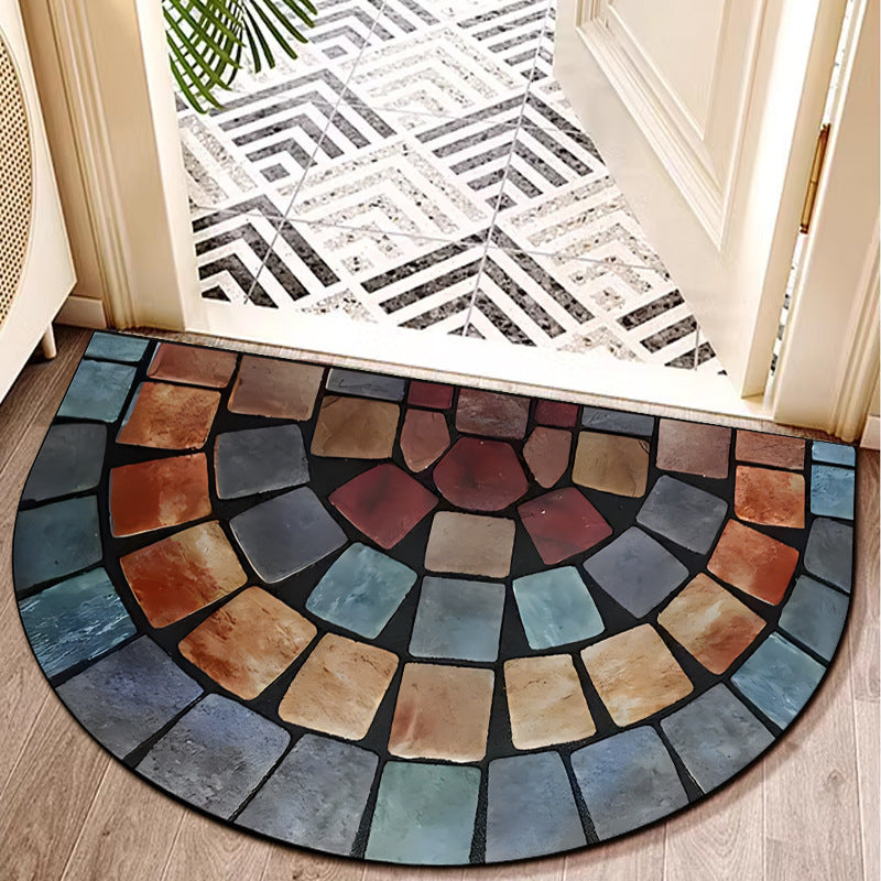 Circular Decorative Natural Stone Mat