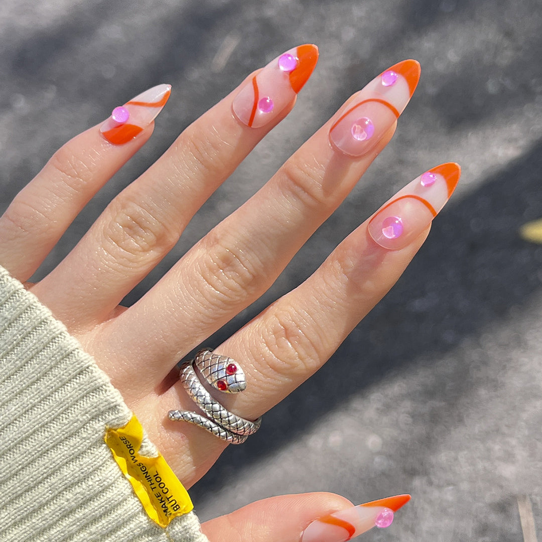 Artful Nail Extensions with Modern Accents Kalsten