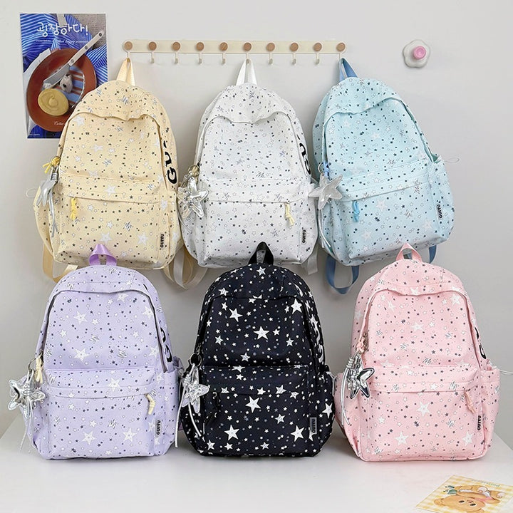 Stylish Star-Patterned School Backpack Kalsten