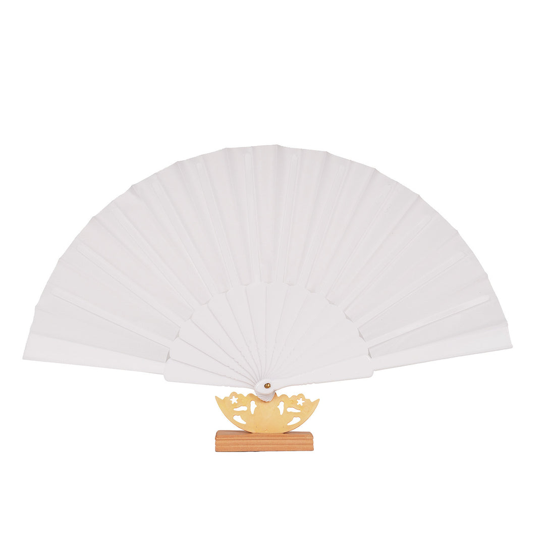 Women's artistic hand fan with filigree wooden handle Kalsten