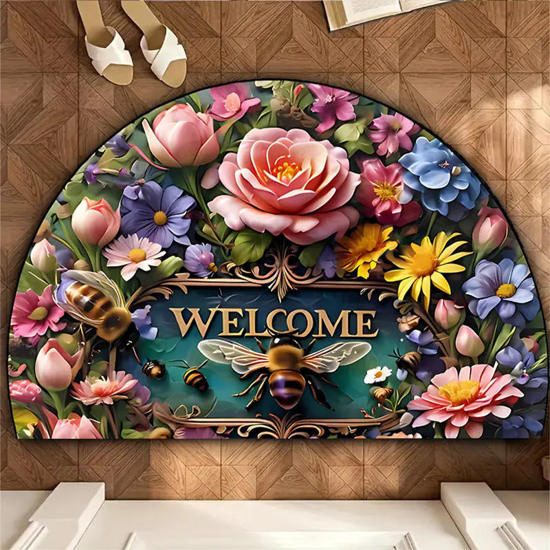 Dragonfly-Themed Decorative Bath Mat